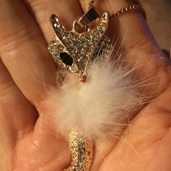 😎Crystal Fox White Fluff Double Chain - Picture 8 of 8